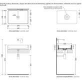 Rectangular ceramic washbasin Eloy