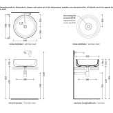 Round, single ceramic countertop washbasin in a modern style Kindirip