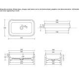 Built-in rectangular ceramic washbasin Rowland