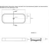 Rectangular countertop ceramic washbasin Pelm