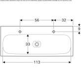 Double rectangular washbasin in porcelain stoneware Gardeja