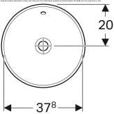 Round porcelain glass washbasin Plavinas