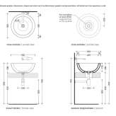 Round ceramic washbasin, countertop Malcoci