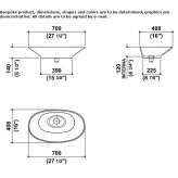 Silkstone oval countertop washbasin Lauzacco