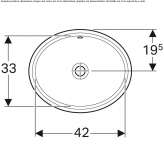 Undermount Vitreous China oval washbasin Plavinas