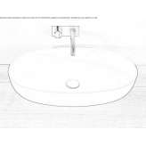 Acovi® oval countertop washbasin Veynes