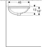 Undermount Vitreous China oval washbasin Plavinas