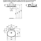 Diamatec® single oval countertop washbasin Dolores