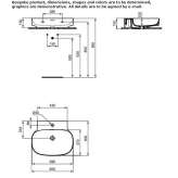 Diamatec® oval washbasin with overflow Dolores