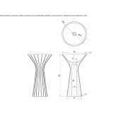 Free-standing round marble washbasin in a modern style Skurup