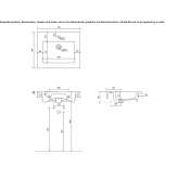 Built-in rectangular ceramic washbasin Rowland