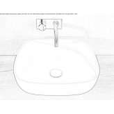 Acovi® square countertop washbasin Veynes