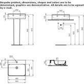 Rectangular single ceramic washbasin Niksic