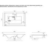 Built-in rectangular ceramic washbasin Rowland