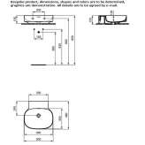 Diamatec® oval countertop washbasin with overflow Dolores