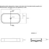 Rectangular countertop ceramic washbasin Pelm