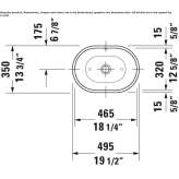 Oval countertop ceramic washbasin Tarro