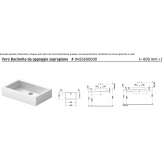 Rectangular countertop ceramic washbasin Dorolt