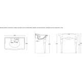 Ceramic console washbasin Borrenes