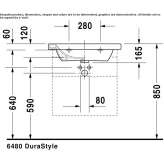 Rectangular washbasin with overflow Taberg