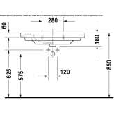 Rectangular ceramic washbasin Telica