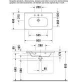 Rectangular ceramic washbasin Taberg