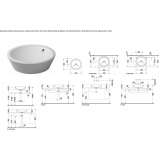 Ceramic countertop washbasin Nunda