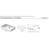 Rectangular ceramic washbasin, concealed Dorolt