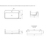 Rectangular ceramic washbasin with overflow Beelitz