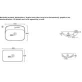 Rectangular countertop ceramic washbasin Mailat