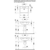 Ceramic washbasin with overflow Dardagny