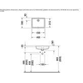 Rectangular ceramic washbasin, concealed Dorolt