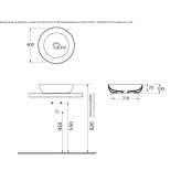 Round countertop washbasin Grillon