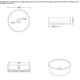 Round ceramic washbasin, countertop Bergem