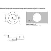 Wpuszczana okrągła umywalka ceramiczna Achel