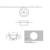 Recessed round ceramic washbasin Bergerac