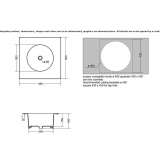 Recessed round ceramic washbasin Achel