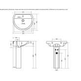 Single ceramic washbasin Harpole