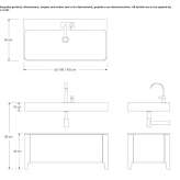 Rectangular marble washbasin with drawers Macroom