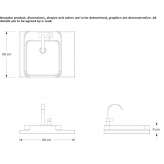 Rectangular countertop washbasin made of marble McLean