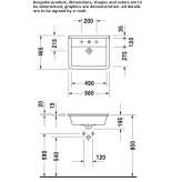 Recessed ceramic washbasin Dardagny