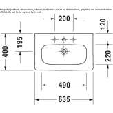 Rectangular ceramic washbasin Taberg