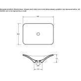 Rectangular countertop ceramic washbasin Turiacu