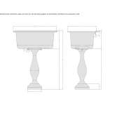 Free-standing cast iron washbasin Samur