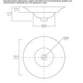 Round, semi-recessed porcelain washbasin Recsk