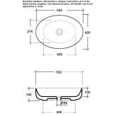 Oval countertop ceramic washbasin Ambo