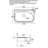 Partially recessed ceramic washbasin Budeni