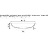 Oval countertop washbasin made of single crystal Beuda