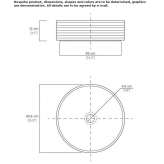 Okrągła umywalka z kamionki porcelanowej Uticyacu