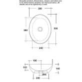 Oval countertop ceramic washbasin Rude